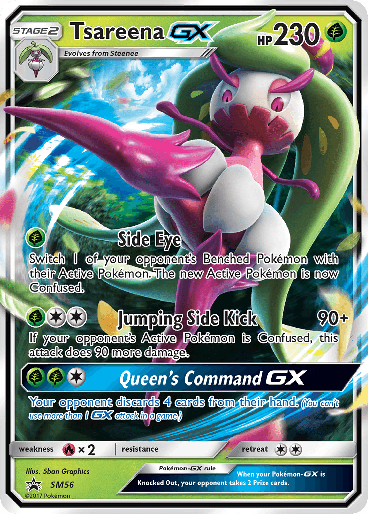 Tsareena GX, carta SM56 de SM Black Star Promos