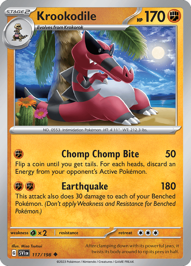 Krookodile, carta 117 de Scarlet & Violet