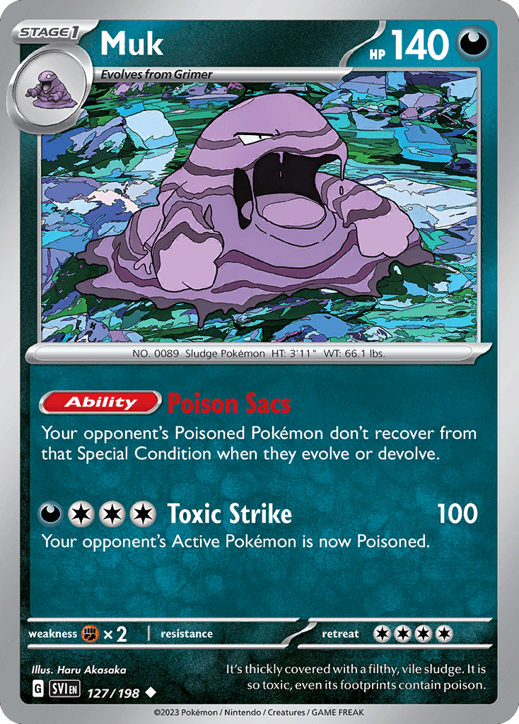 Muk, carta 127 de Scarlet & Violet
