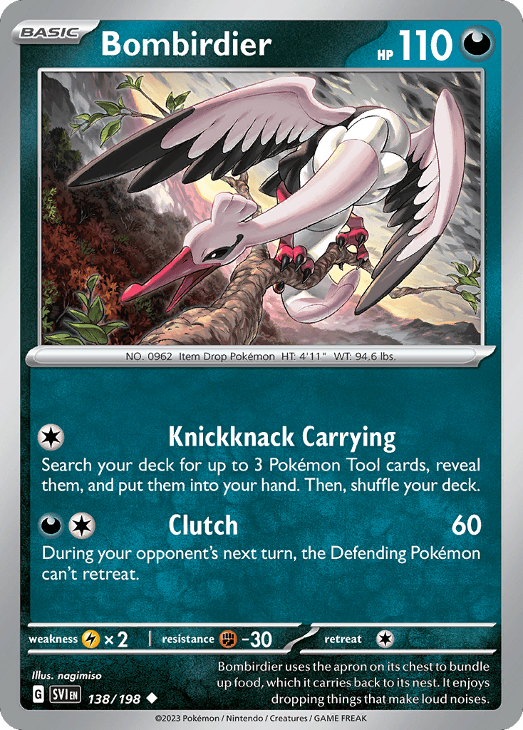 Bombirdier, carta 138 de Scarlet & Violet