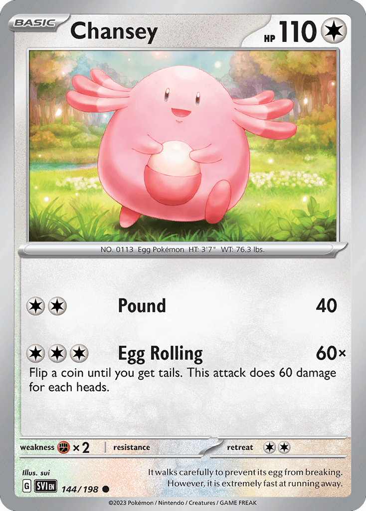 Chansey, carta 144 de Scarlet & Violet