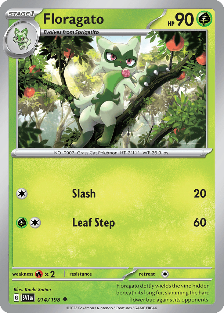 Floragato, carta 014 de Scarlet & Violet