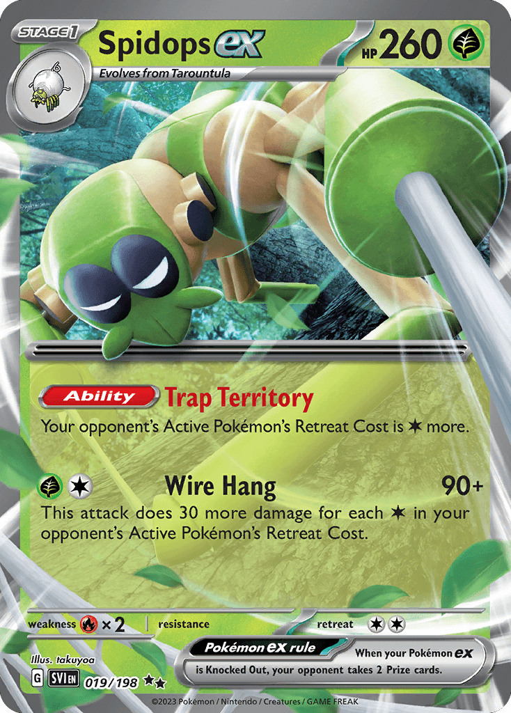 Spidops ex, carta 019 de Scarlet & Violet