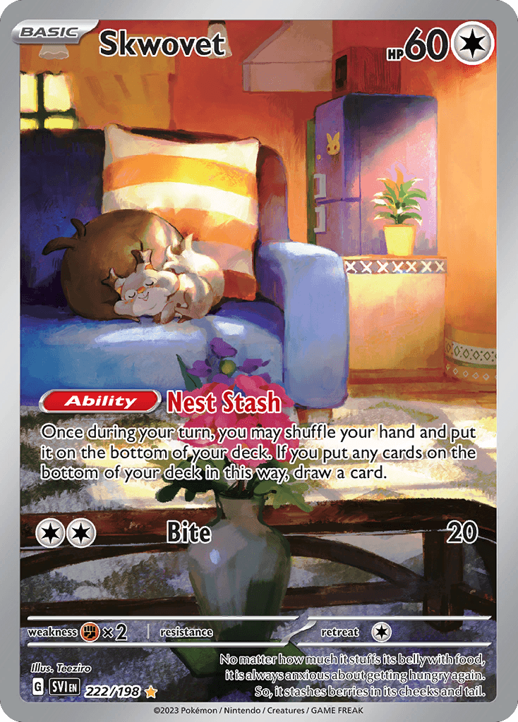 Skwovet, carta 222 de Scarlet & Violet