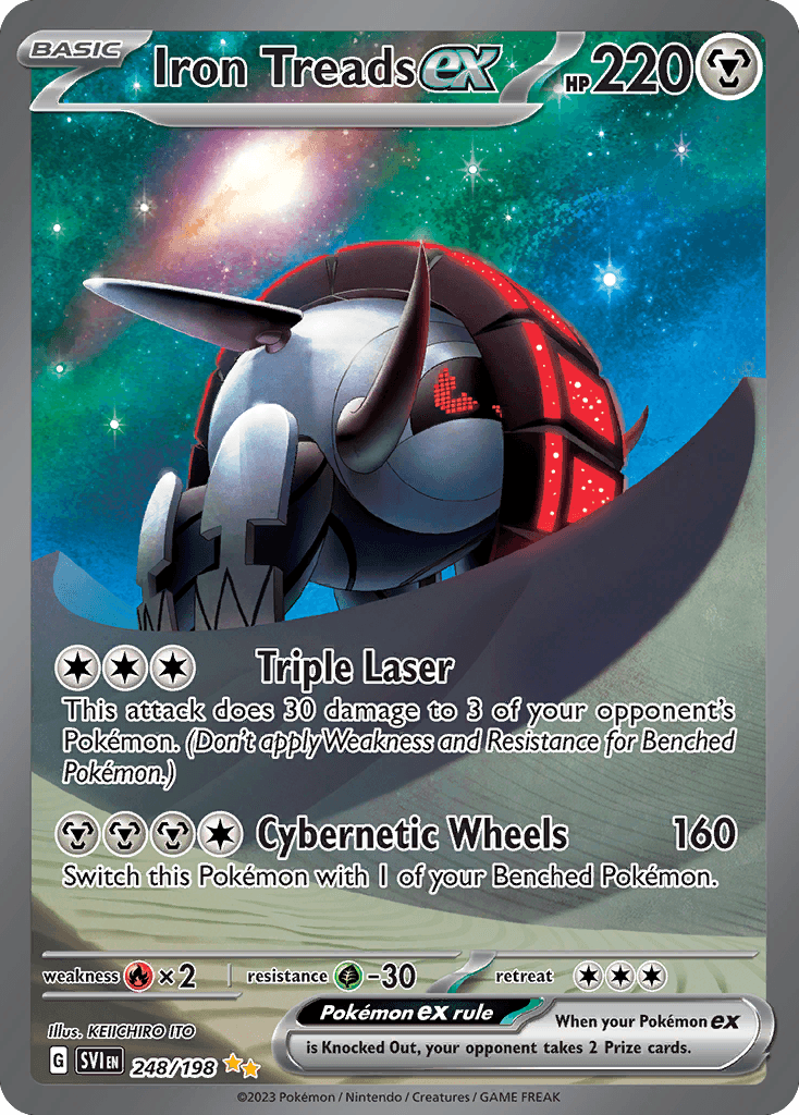Iron Treads ex, carta 248 de Scarlet & Violet