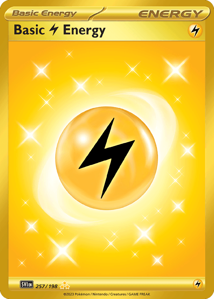 Basic Lightning Energy, carta 257 de Scarlet & Violet