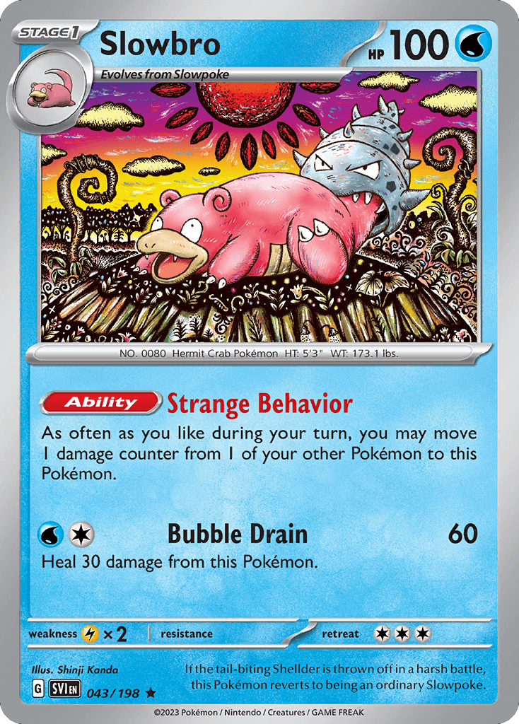 Slowbro, carta 043 de Scarlet & Violet