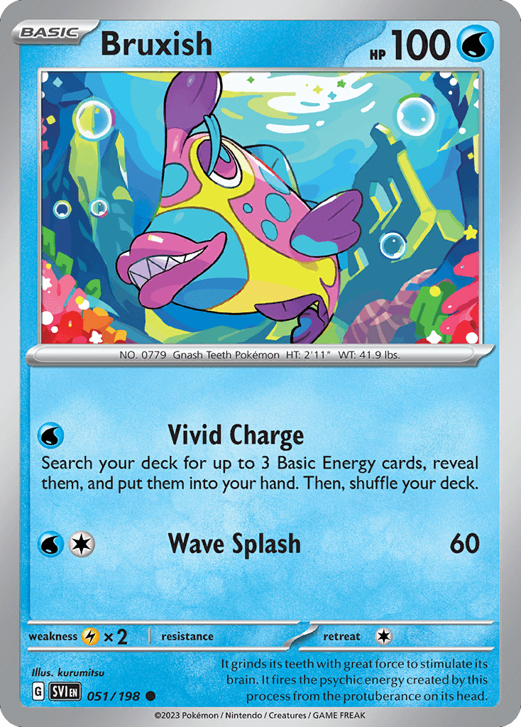 Bruxish, carta 051 de Scarlet & Violet