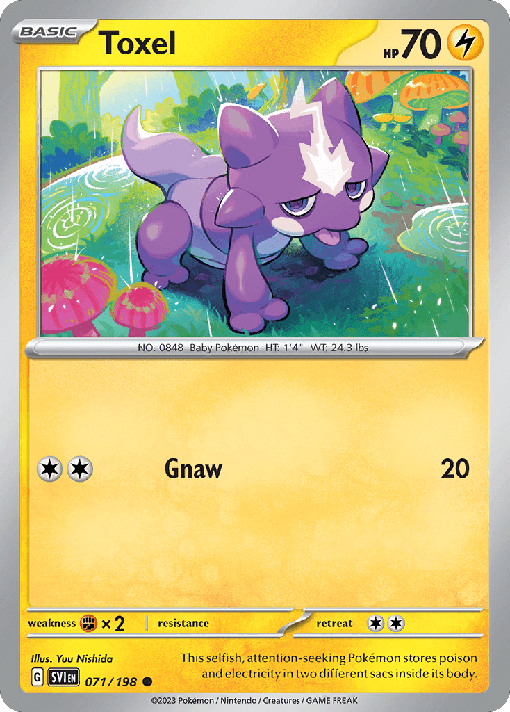 Toxel, carta 071 de Scarlet & Violet