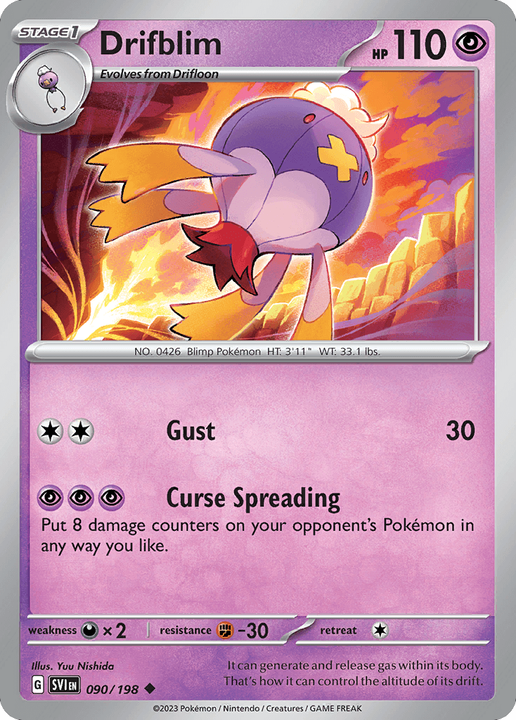 Drifblim, carta 090 de Scarlet & Violet