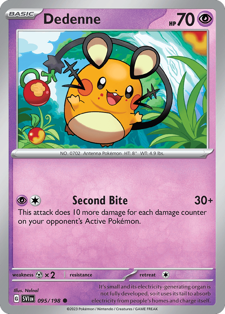 Dedenne, carta 095 de Scarlet & Violet