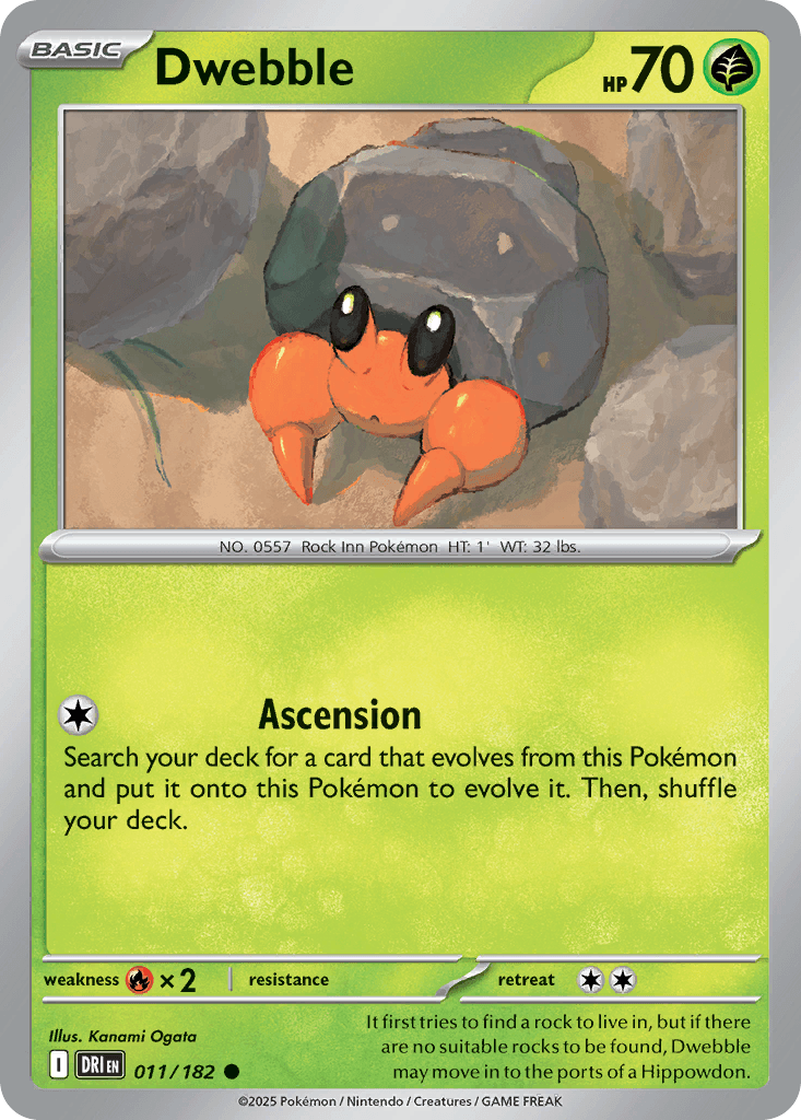 Dwebble, carta 011 de Destined Rivals