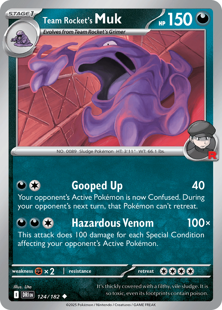 Team Rocket's Muk, carta 124 de Destined Rivals