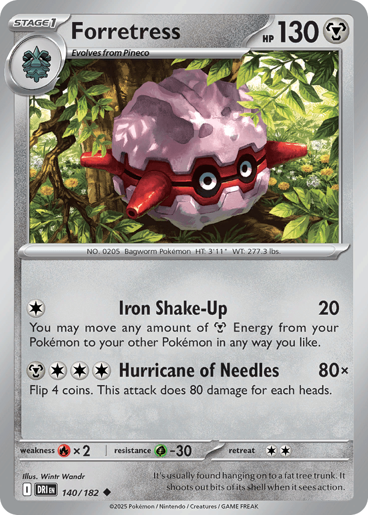Forretress, carta 140 de Destined Rivals