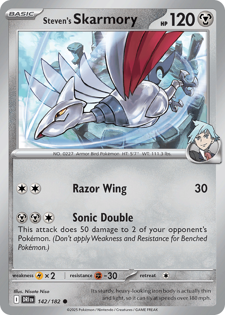 Steven's Skarmory, carta 142 de Destined Rivals