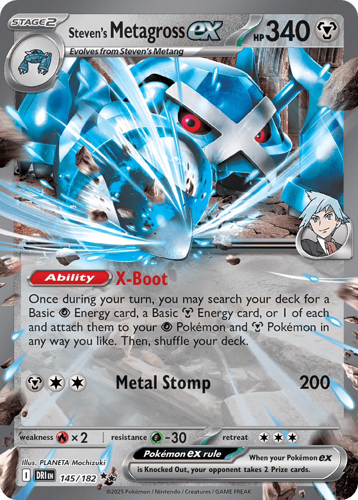 Steven's Metagross ex, carta 145 de Destined Rivals