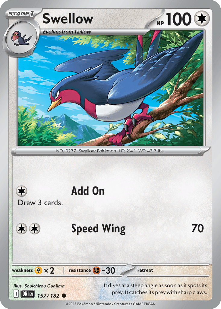 Swellow, carta 157 de Destined Rivals