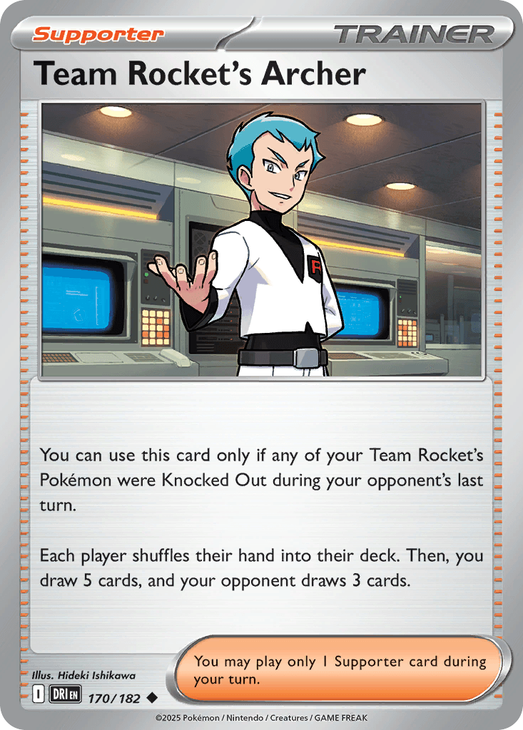Team Rocket's Archer, carta 170 de Destined Rivals