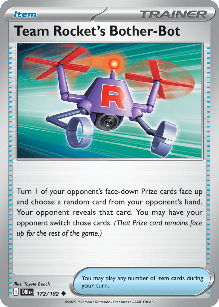 Team Rocket's Bother-Bot, carta 172 de Destined Rivals