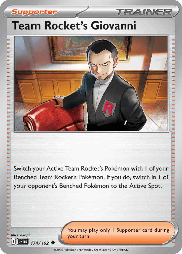 Team Rocket's Giovanni, carta 174 de Destined Rivals