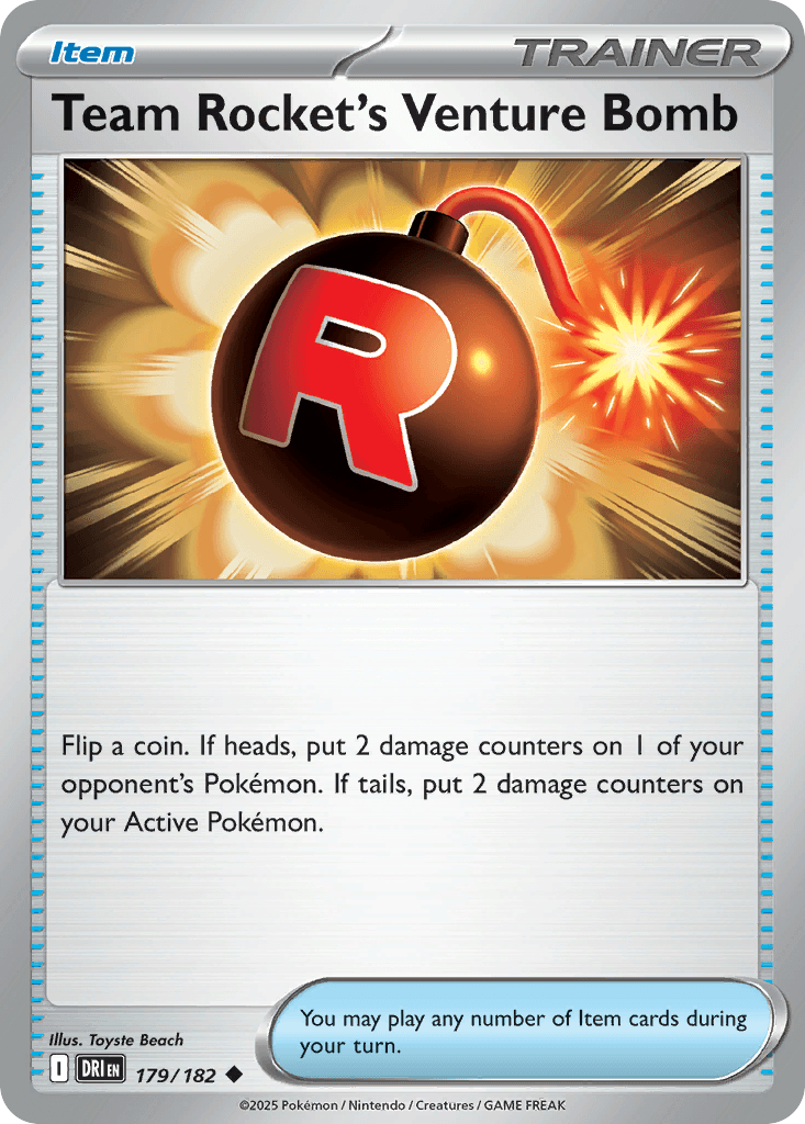 Team Rocket's Venture Bomb, carta 179 de Destined Rivals