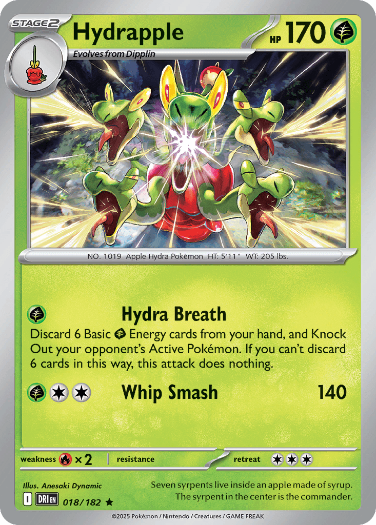 Hydrapple, carta 018 de Destined Rivals