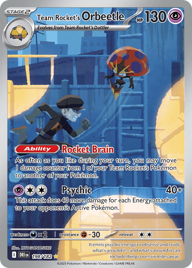Team Rocket's Orbeetle, carta 198 de Destined Rivals