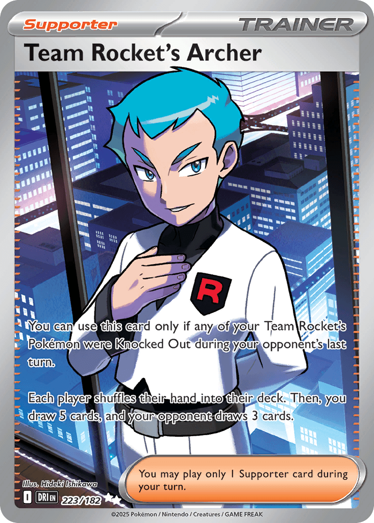 Team Rocket's Archer, carta 223 de Destined Rivals