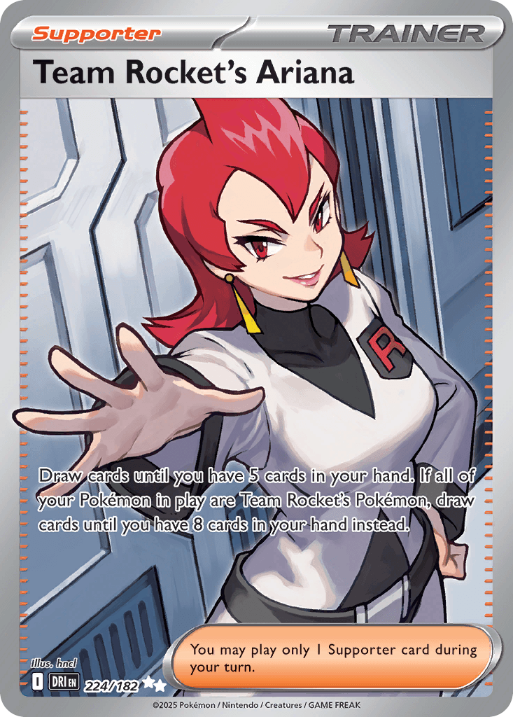 Team Rocket's Ariana, carta 224 de Destined Rivals