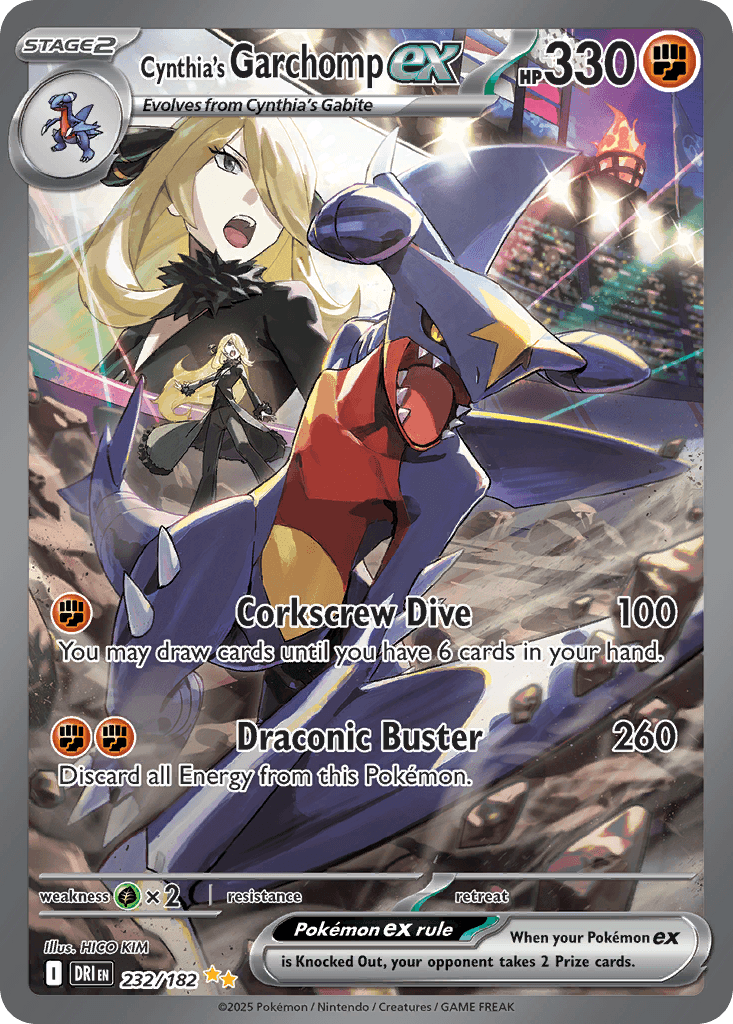 Cynthia's Garchomp ex, carta 232 de Destined Rivals