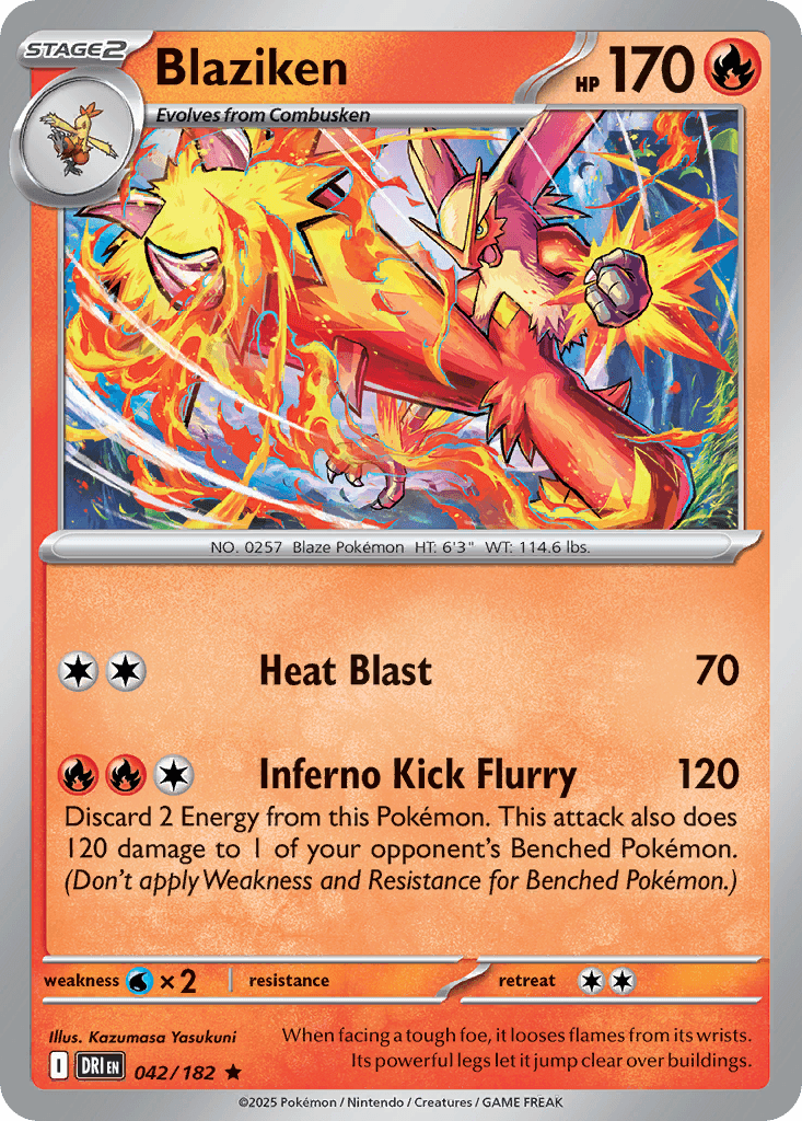Blaziken, carta 042 de Destined Rivals