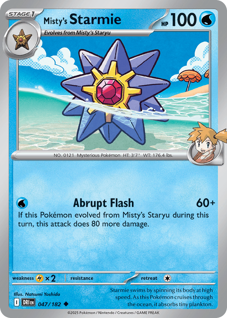 Misty's Starmie, carta 047 de Destined Rivals