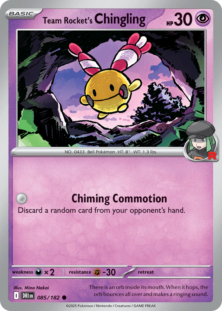 Team Rocket's Chingling, carta 085 de Destined Rivals