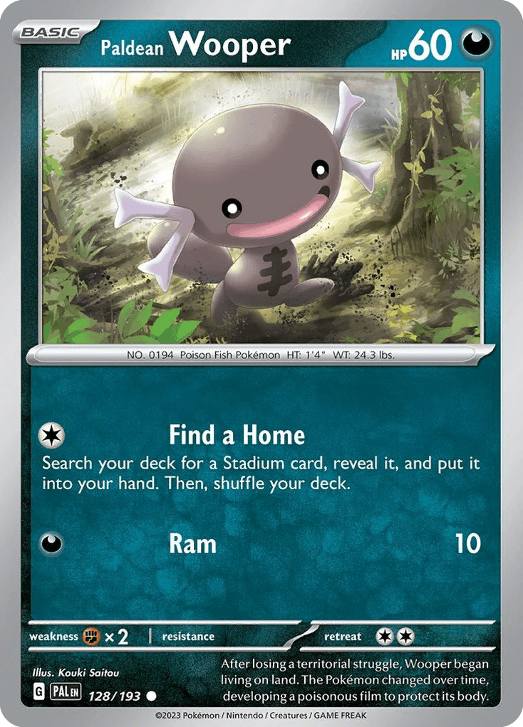 Paldean Wooper, carta 128 de Paldea Evolved