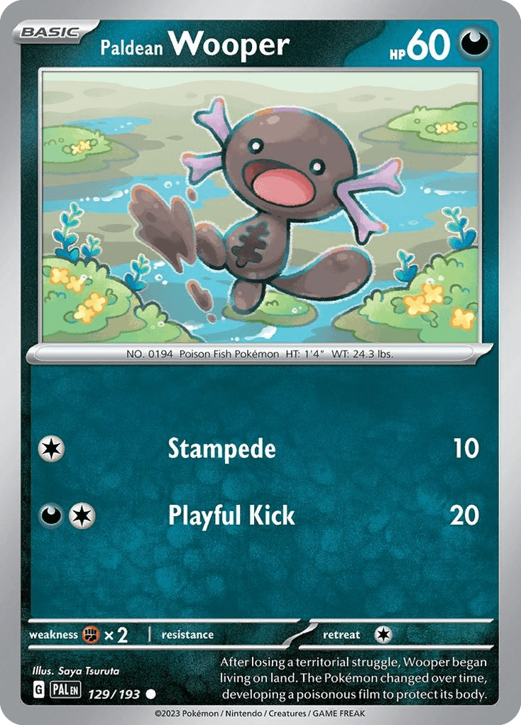 Paldean Wooper, carta 129 de Paldea Evolved