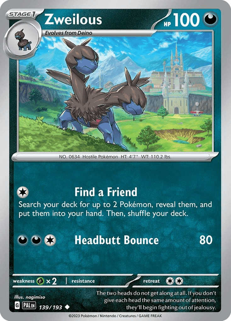 Zweilous, carta 139 de Paldea Evolved