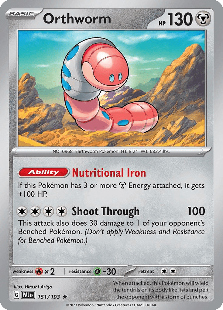 Orthworm, carta 151 de Paldea Evolved