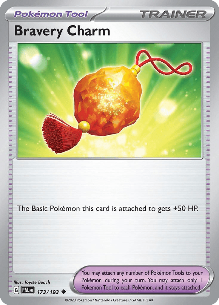 Bravery Charm, carta 173 de Paldea Evolved