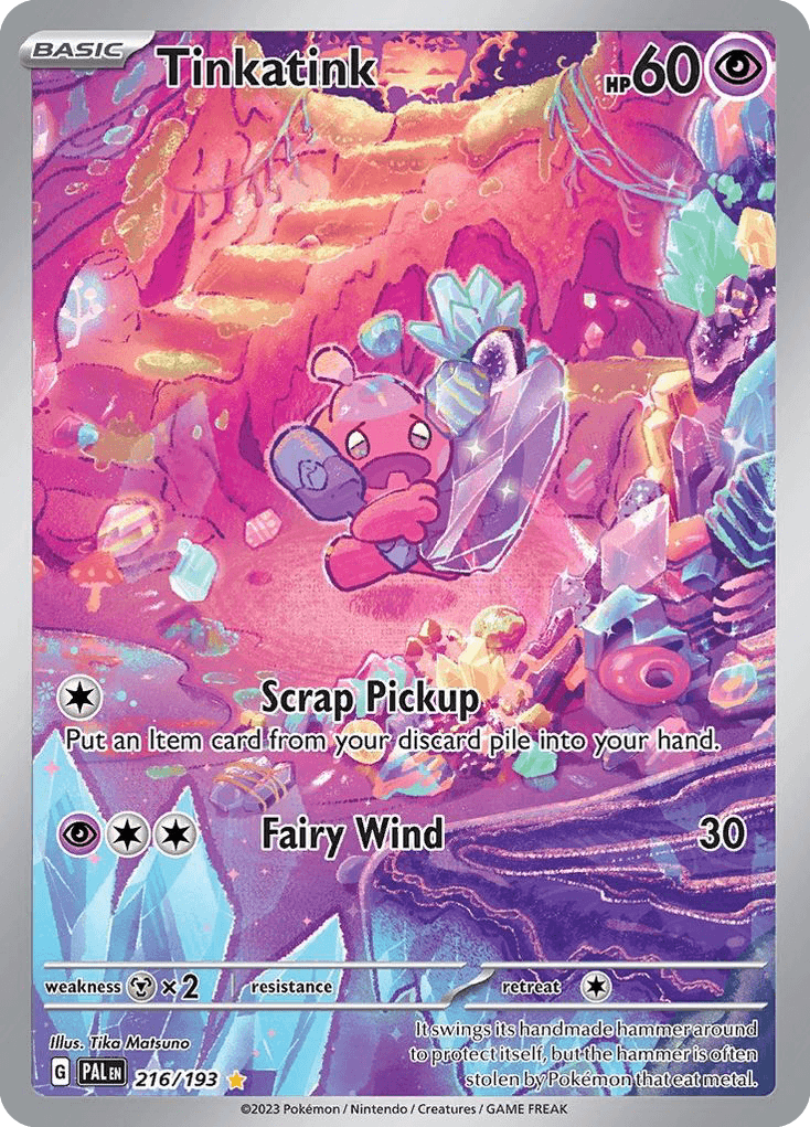Tinkatink, carta 216 de Paldea Evolved