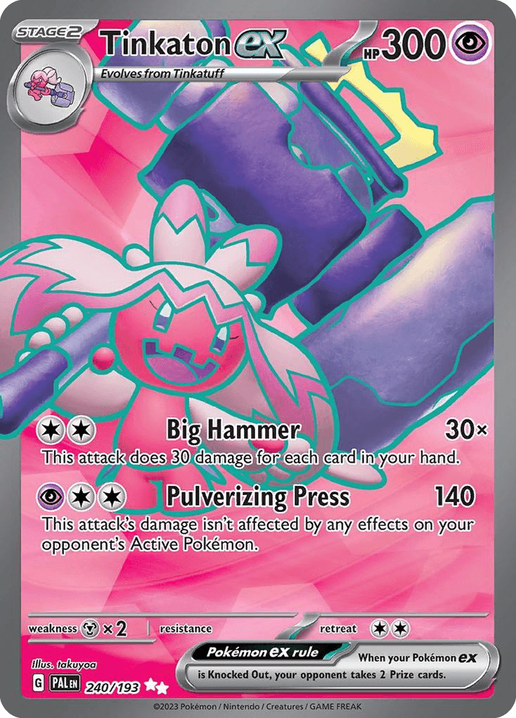 Tinkaton ex, carta 240 de Paldea Evolved