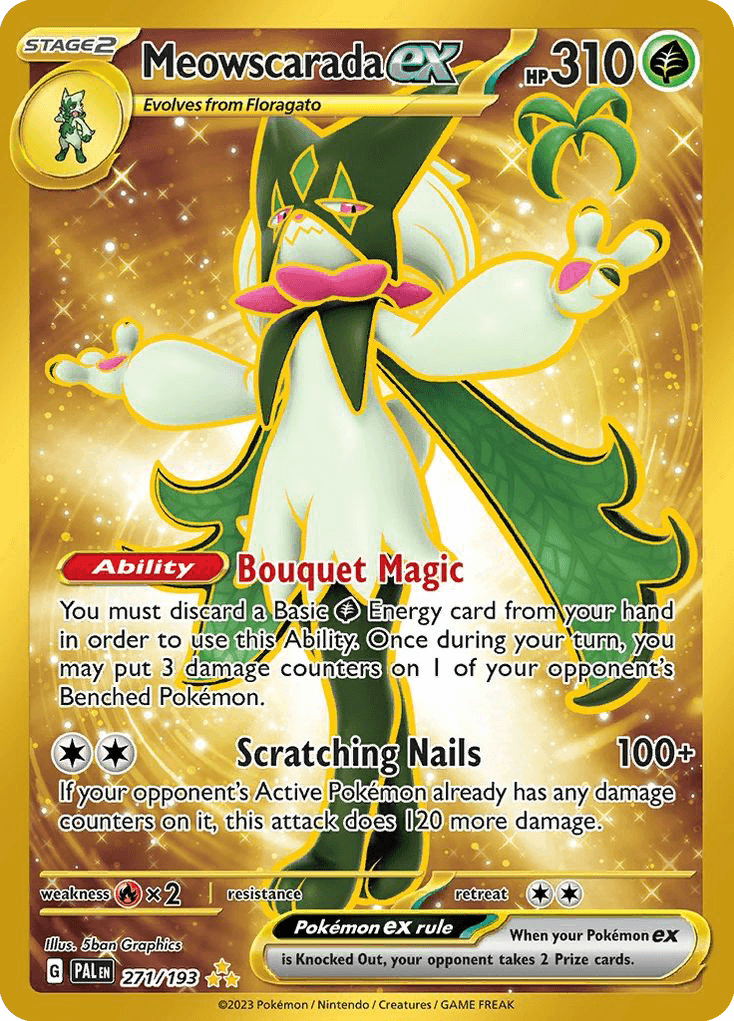 Meowscarada ex, carta 271 de Paldea Evolved