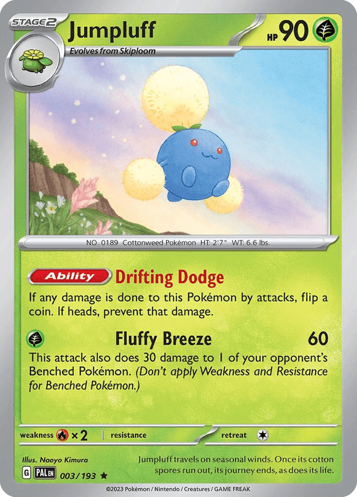 Jumpluff, carta 003 de Paldea Evolved