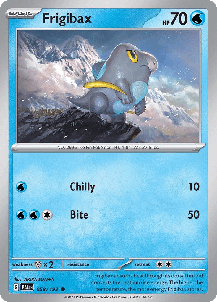Frigibax, carta 058 de Paldea Evolved