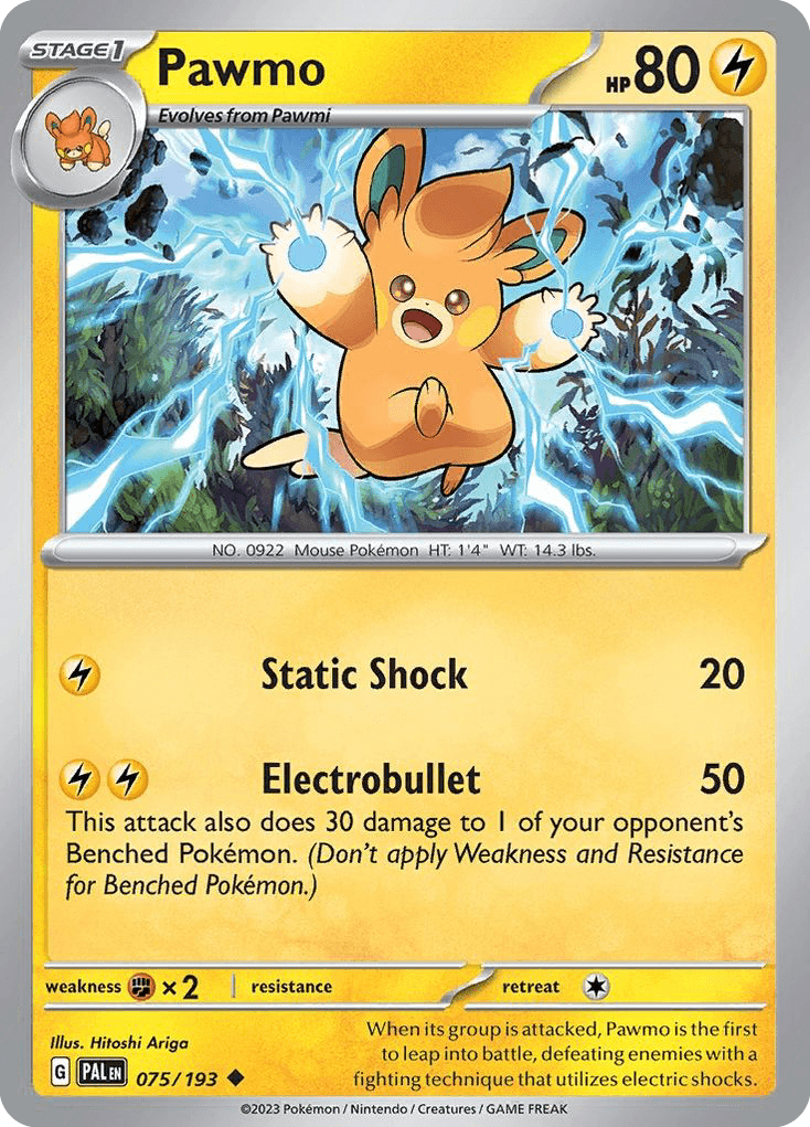 Pawmo, carta 075 de Paldea Evolved
