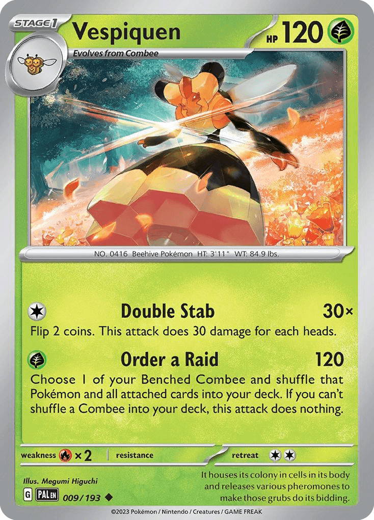Vespiquen, carta 009 de Paldea Evolved