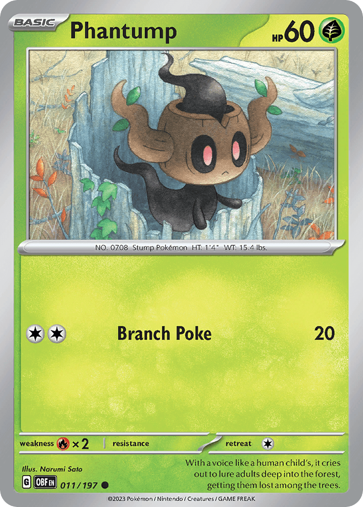 Phantump, carta 011 de Obsidian Flames