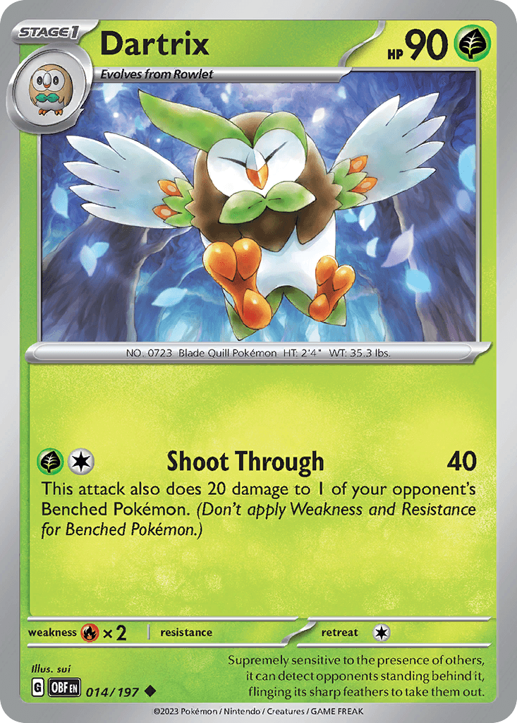 Dartrix, carta 014 de Obsidian Flames