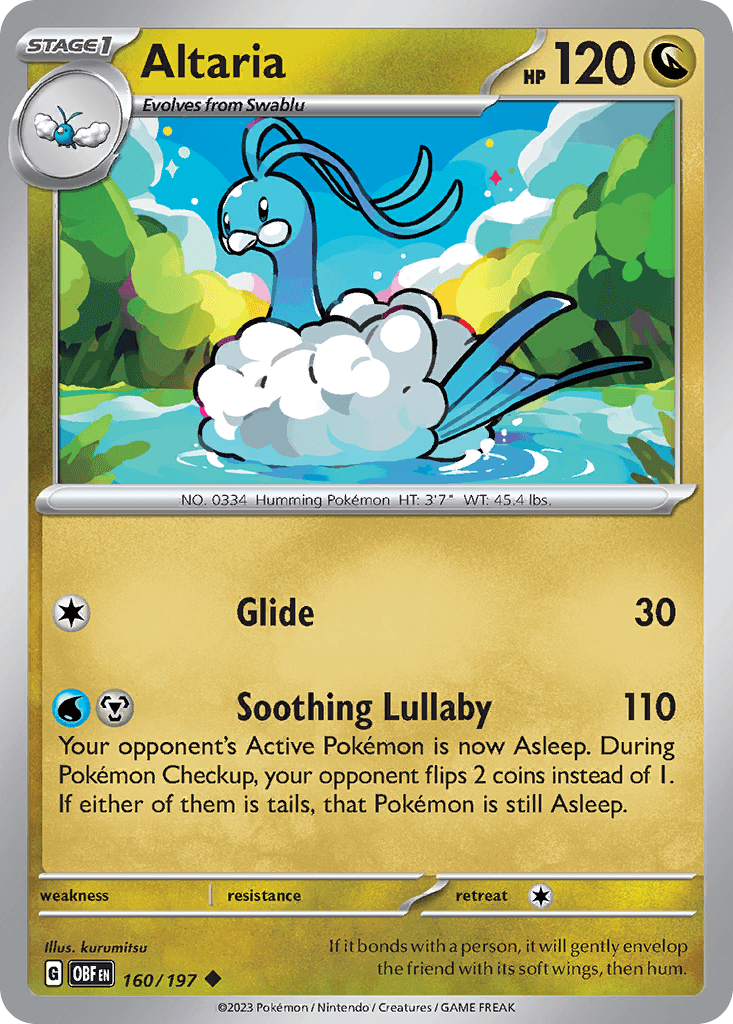 Altaria, carta 160 de Obsidian Flames