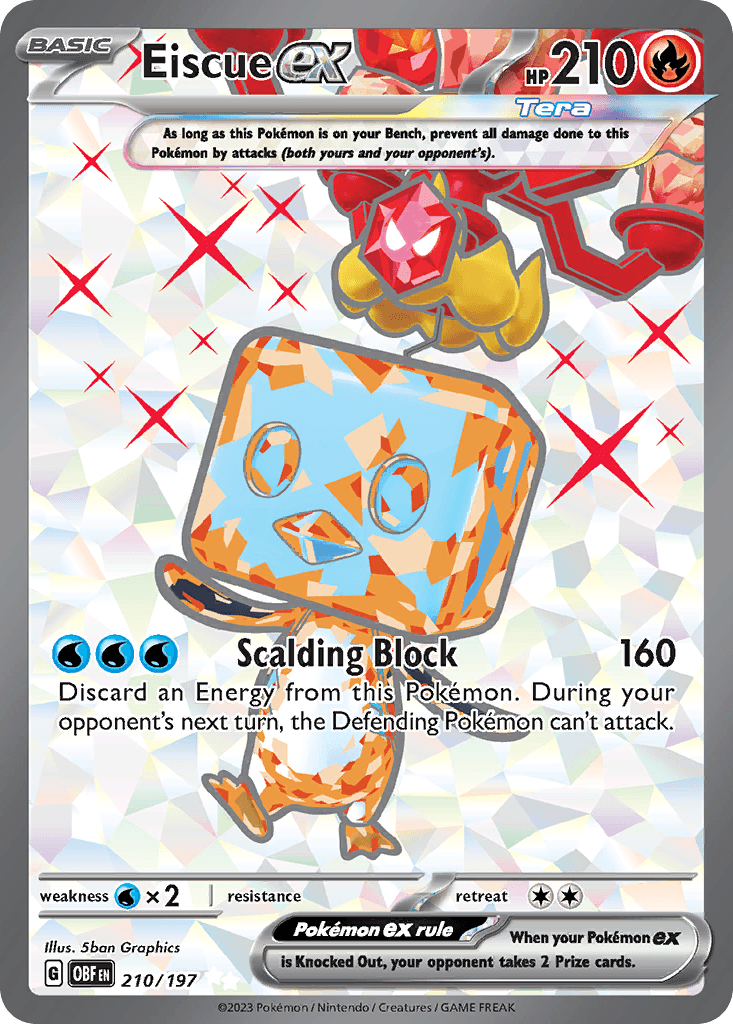 Eiscue ex, carta 210 de Obsidian Flames