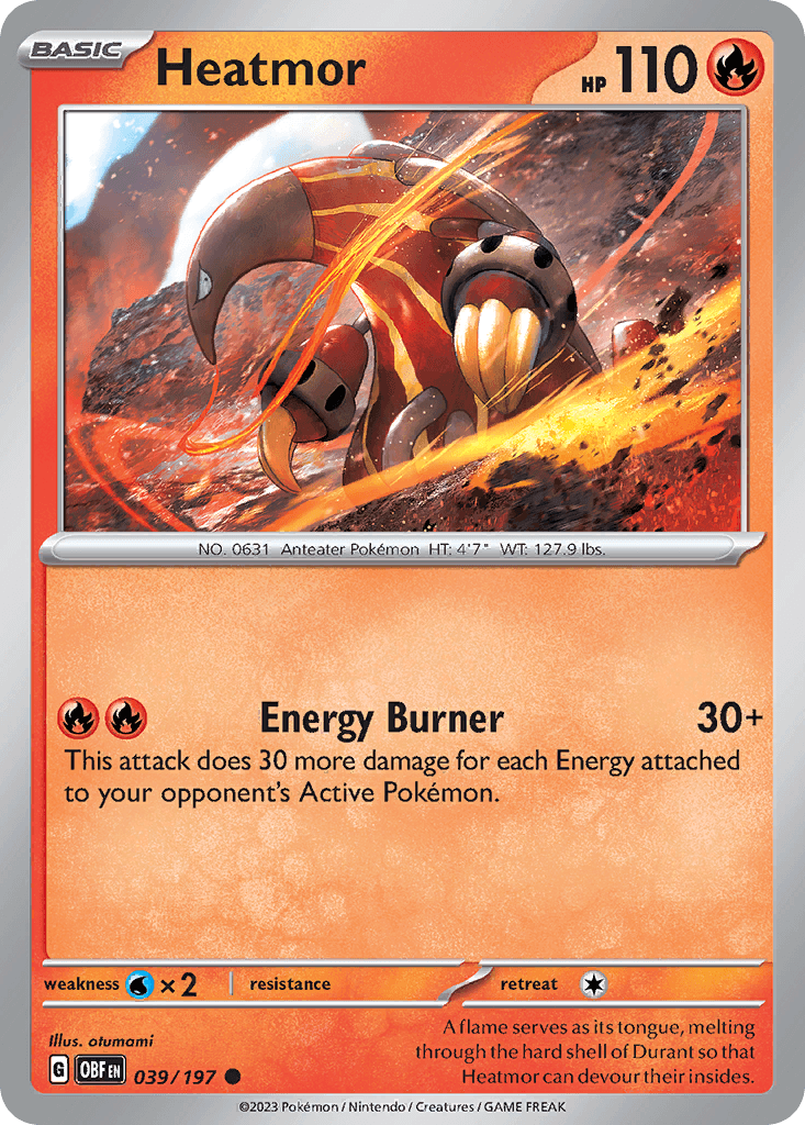 Heatmor, carta 039 de Obsidian Flames